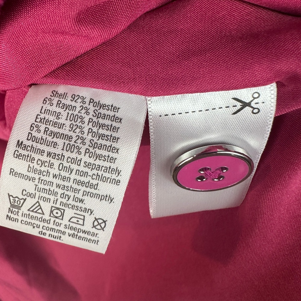 Janie and Jack Girls Hot Pink Bell Sleeve Bow Back Dress Coat Size 5-6 Fuchsia - Picture 4 of 10